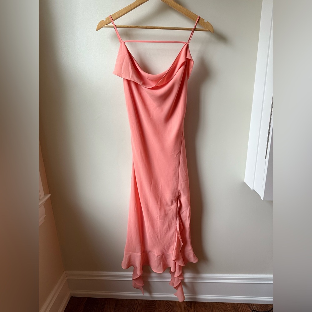 ANTHROPOLOGIE MARE MARE Sleeveless Draped
Asymmetrical Midi Dress Ruffle XXS